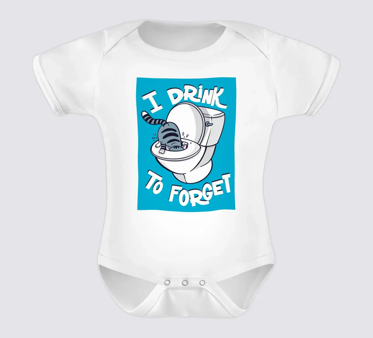 Ich trinke, um zu vergessen Kurzarm Babybody von JoyWalkerShop