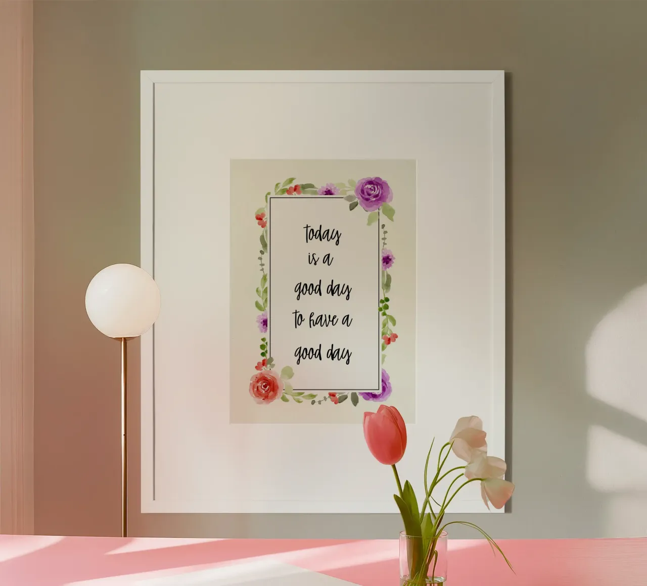 Today is a good day to have a good day hahnemühle van PinkCandyWalls