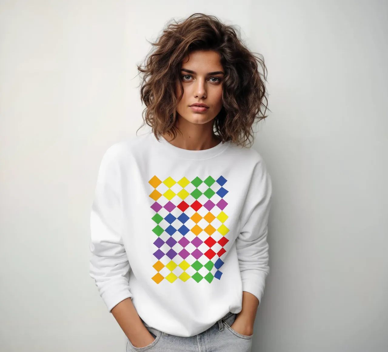 diamante arcobaleno vettoriale felpa da Plumpz