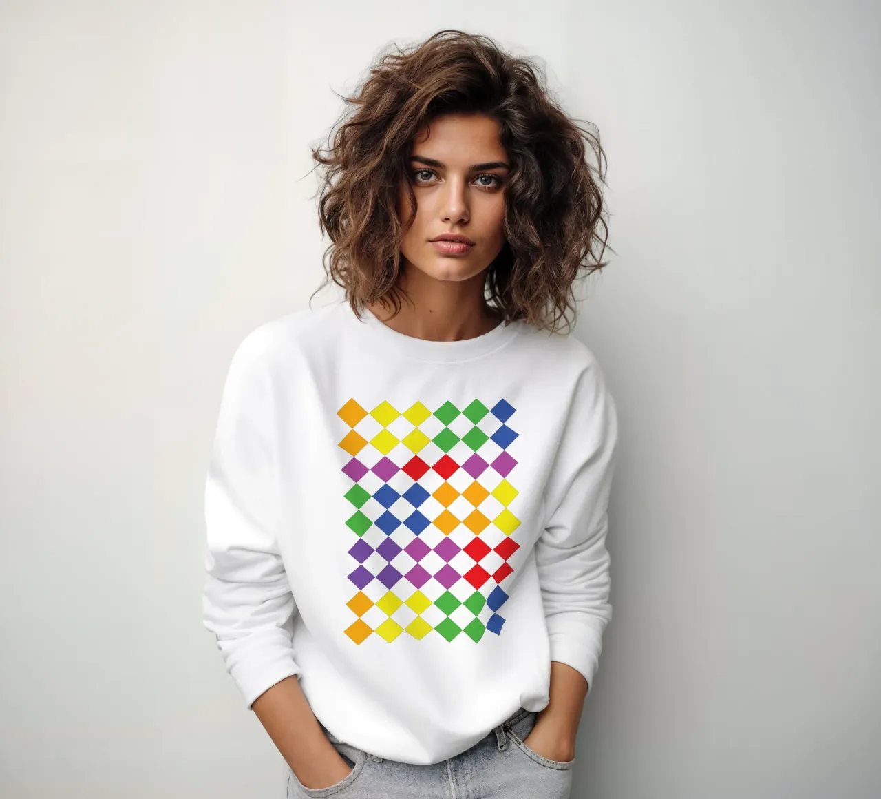 diamante arcobaleno vettoriale felpa da Plumpz