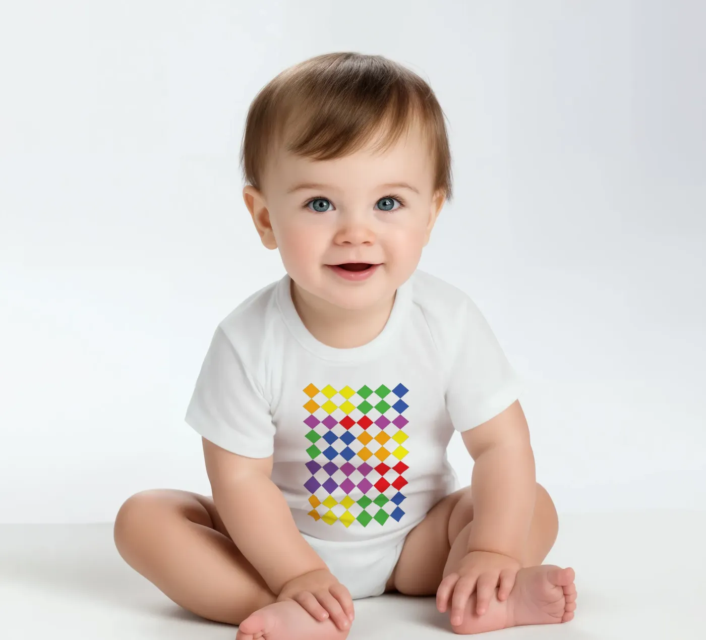 diamant arc-en-ciel vectoriel body bébé de Plumpz