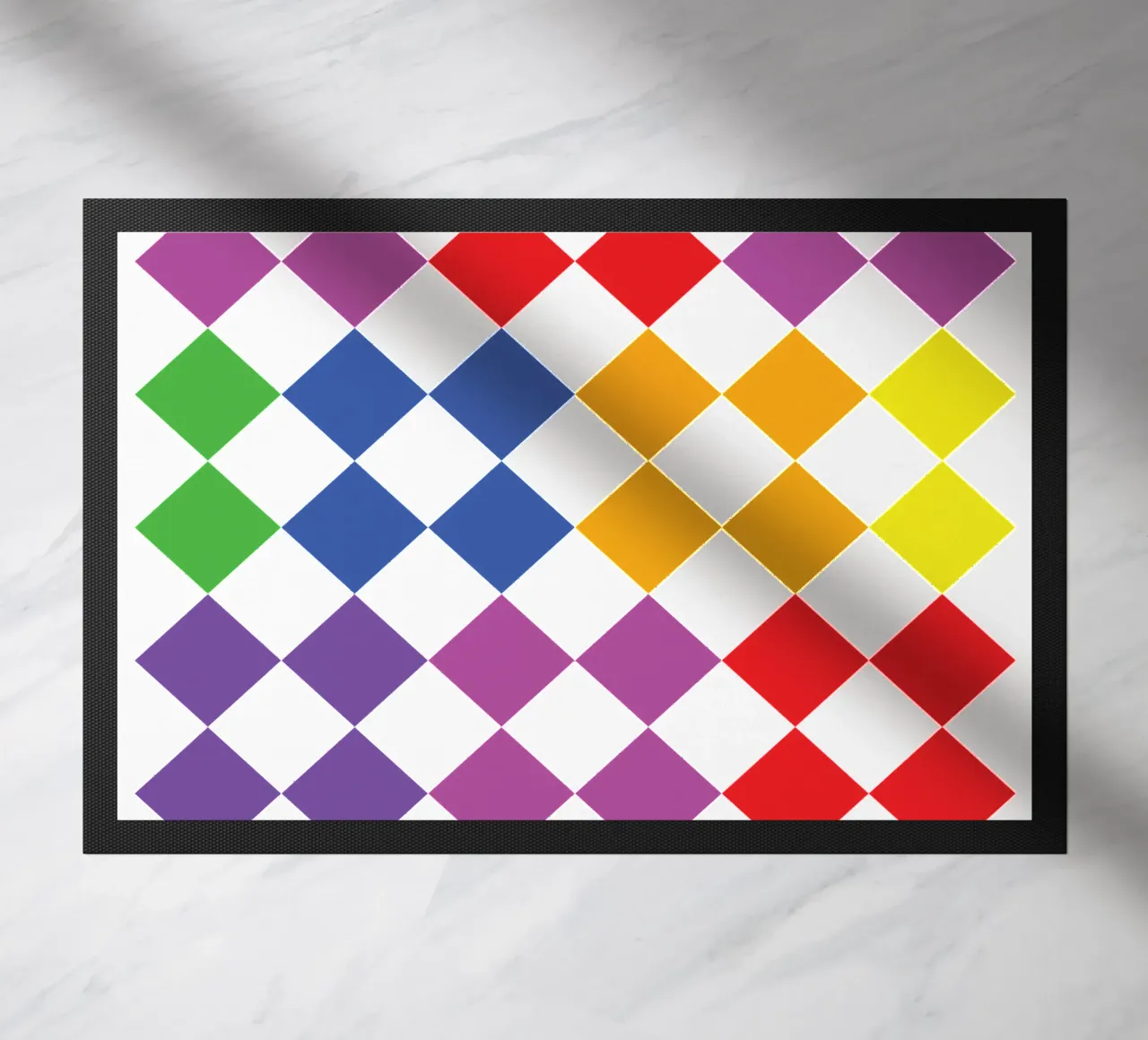 diamond rainbow vector doormat by Plumpz