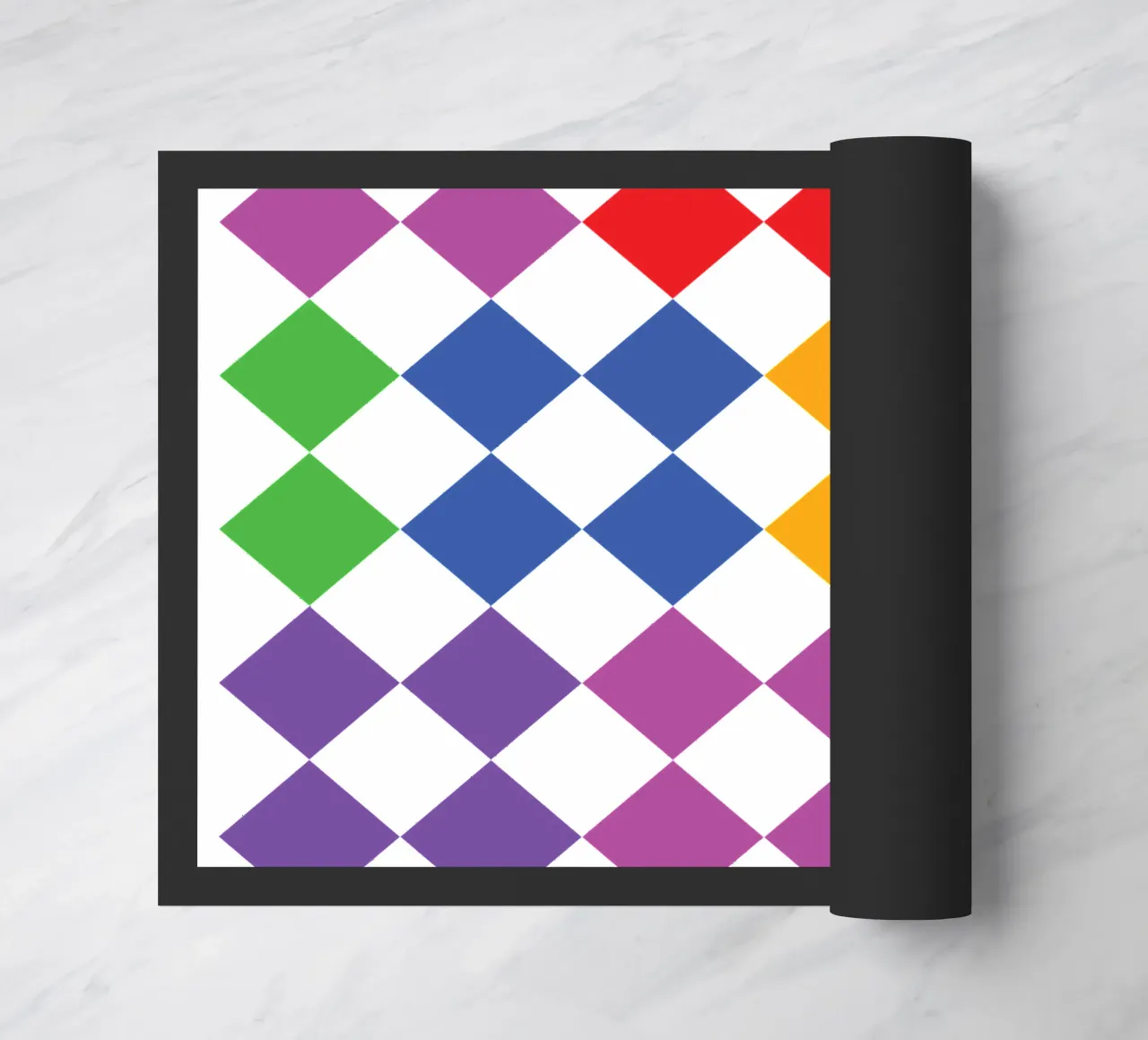 diamond rainbow vector doormat by Plumpz