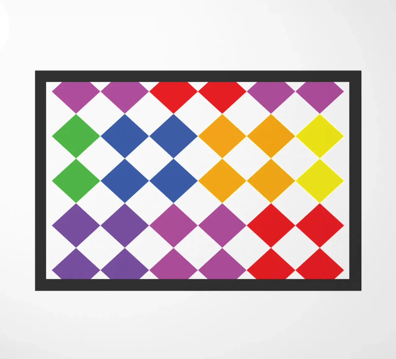 diamond rainbow vector doormat by Plumpz