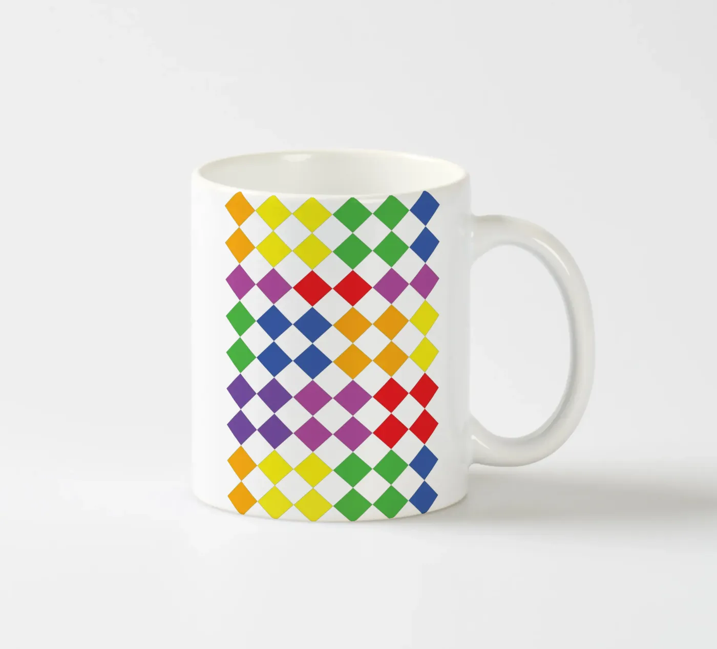 diamond rainbow vector ceramic mug by Plumpz