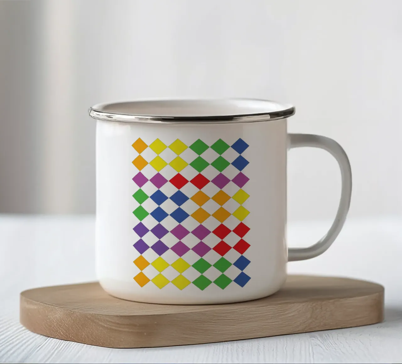 diamante arcobaleno vettoriale tazza in smalto da Plumpz