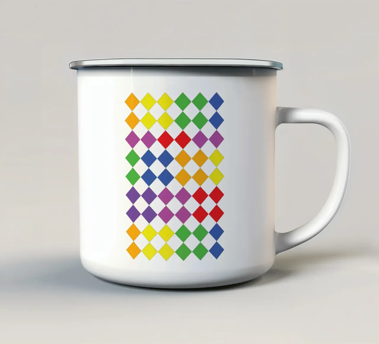 diamante arcobaleno vettoriale tazza in smalto da Plumpz