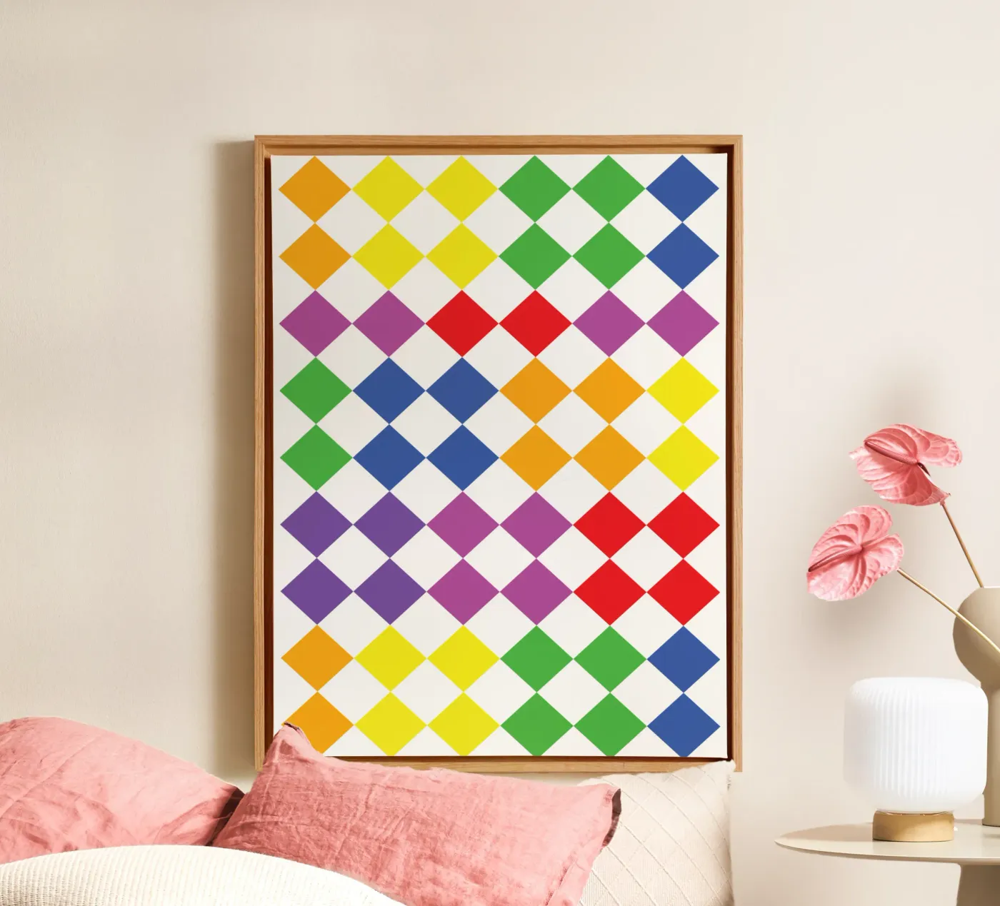diamond rainbow vector canvas by Plumpz