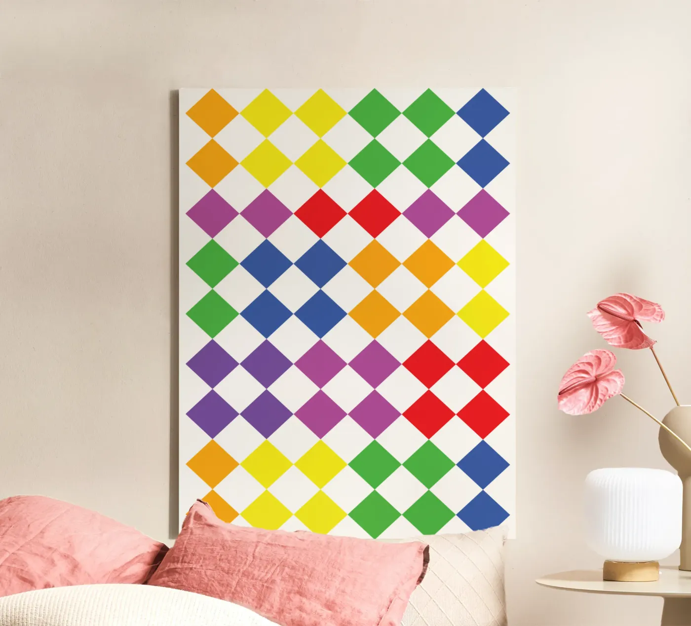diamond rainbow vector canvas by Plumpz