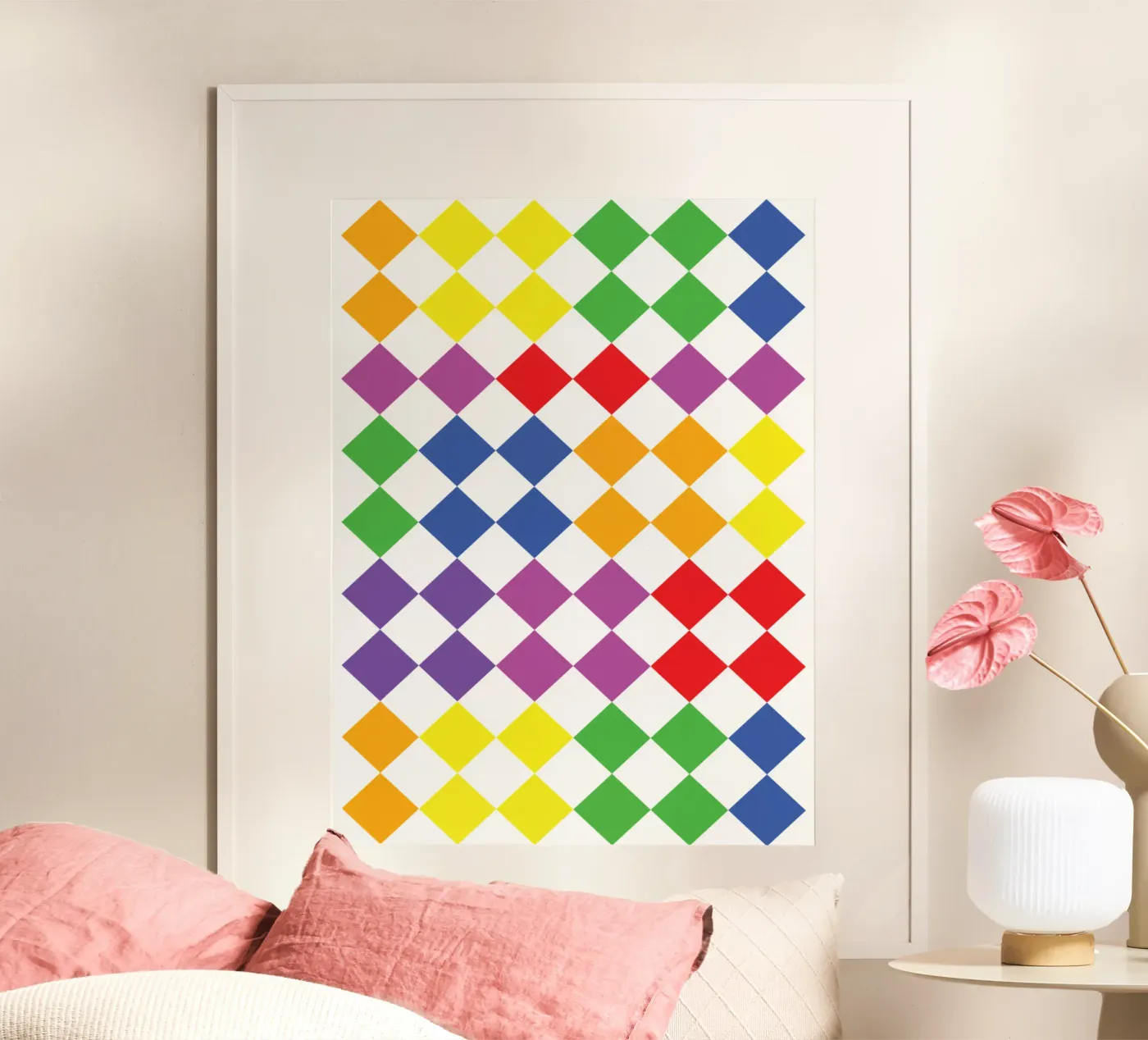 diamond rainbow vector poster by Plumpz