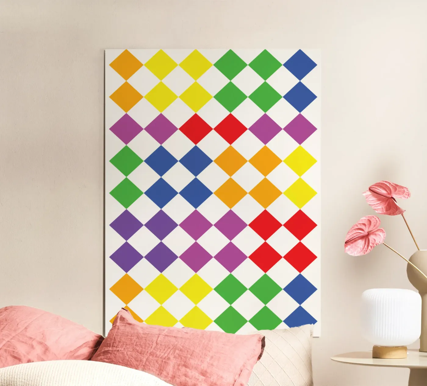 diamond rainbow vector poster by Plumpz