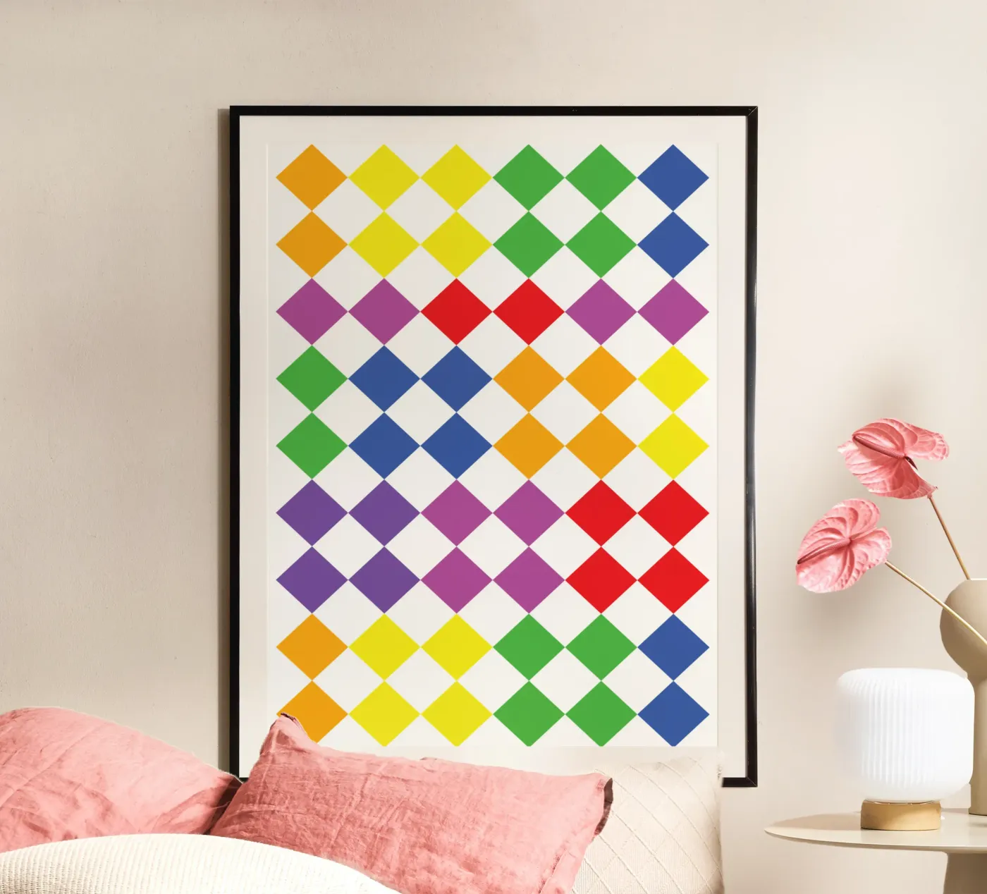 diamond rainbow vector poster by Plumpz