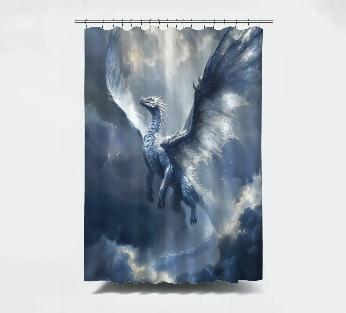Celestial Sky Dragon Duschvorhang von Pixaverse