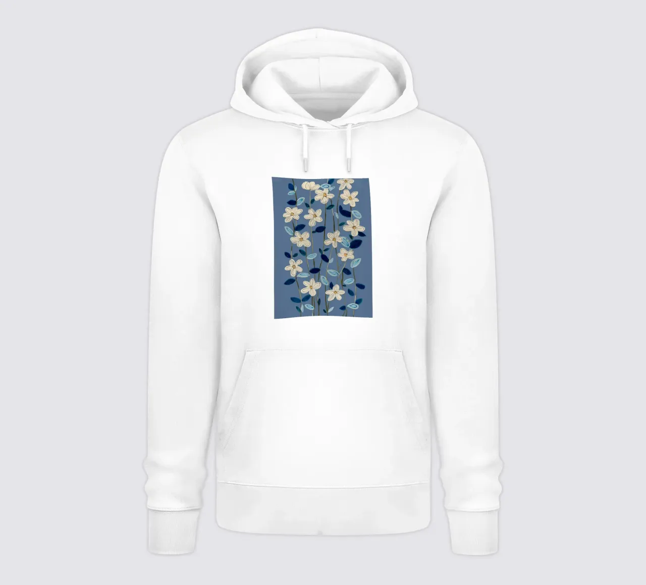 Jasmine Vines on Blue felpa con cappuccio da Flow Line