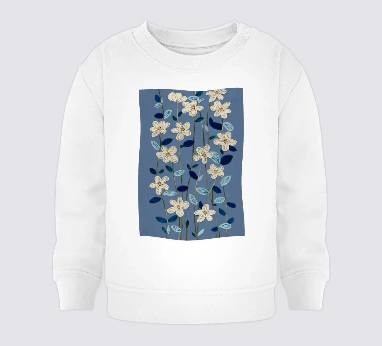 Jasmine Vines on Blue felpa neonato da Flow Line
