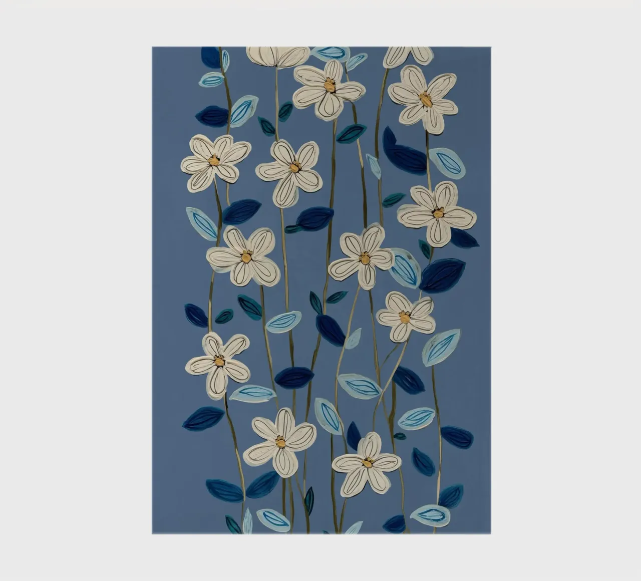Jasmine Vines on Blue notebook by Flow Line