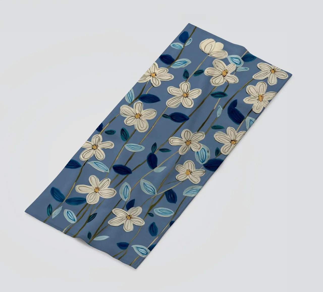 Jasmine Vines on Blue telo mare da Flow Line