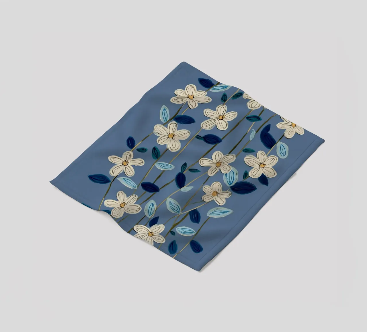 Jasmine Vines on Blue coperta in pile da Flow Line