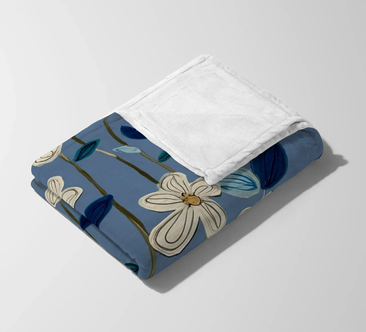 Jasmine Vines on Blue coperta in pile da Flow Line