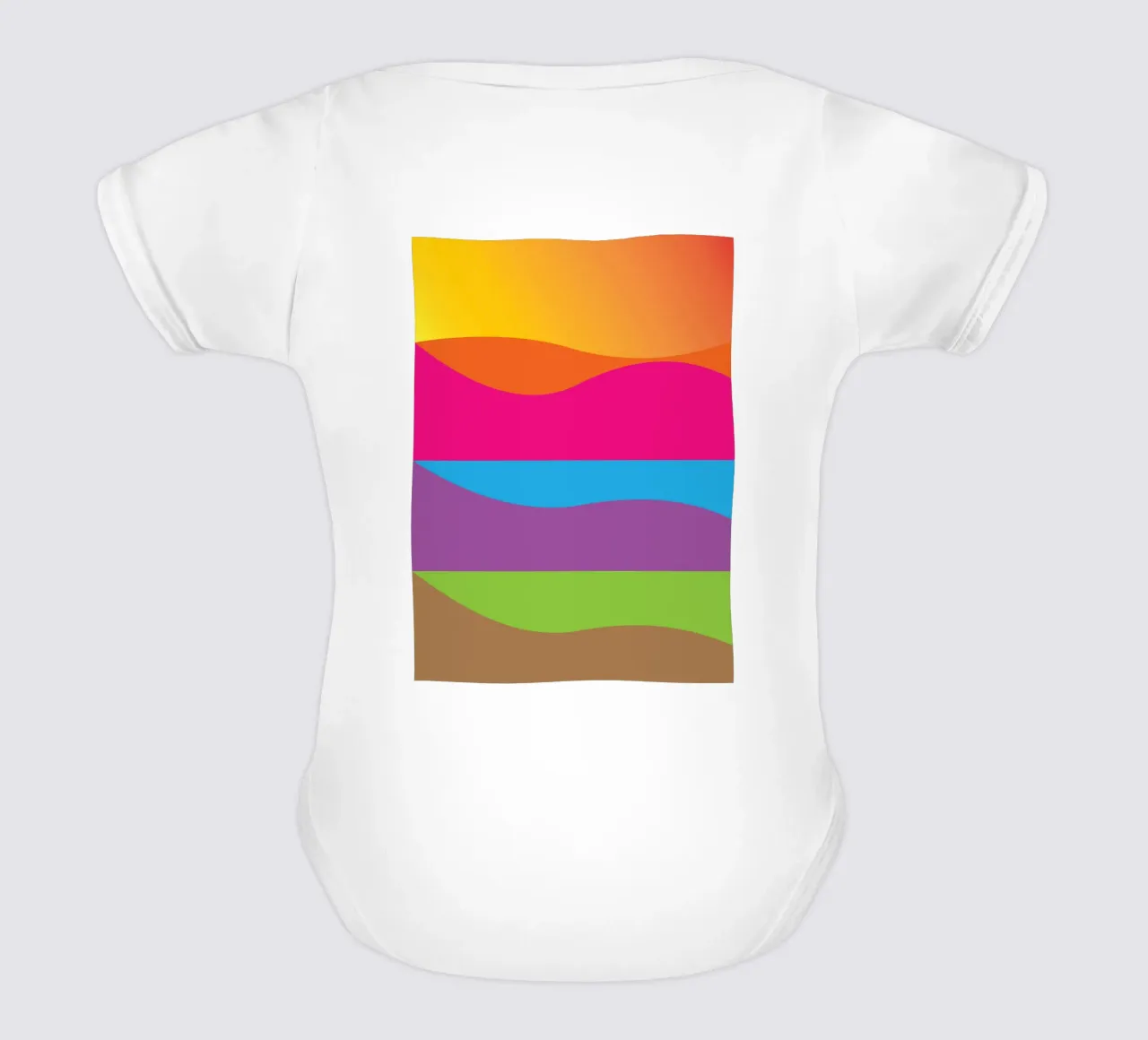 layers of earth vector color short-sleeve baby romper by Plumpz