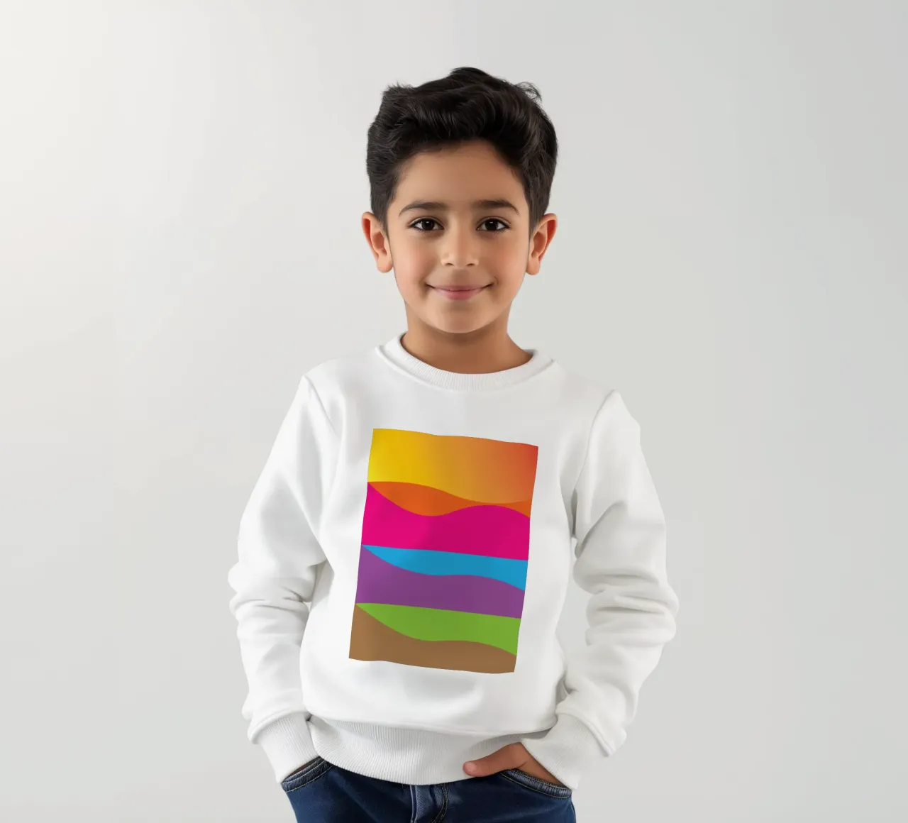 strati della terra colore vettoriale felpa bambino da Plumpz