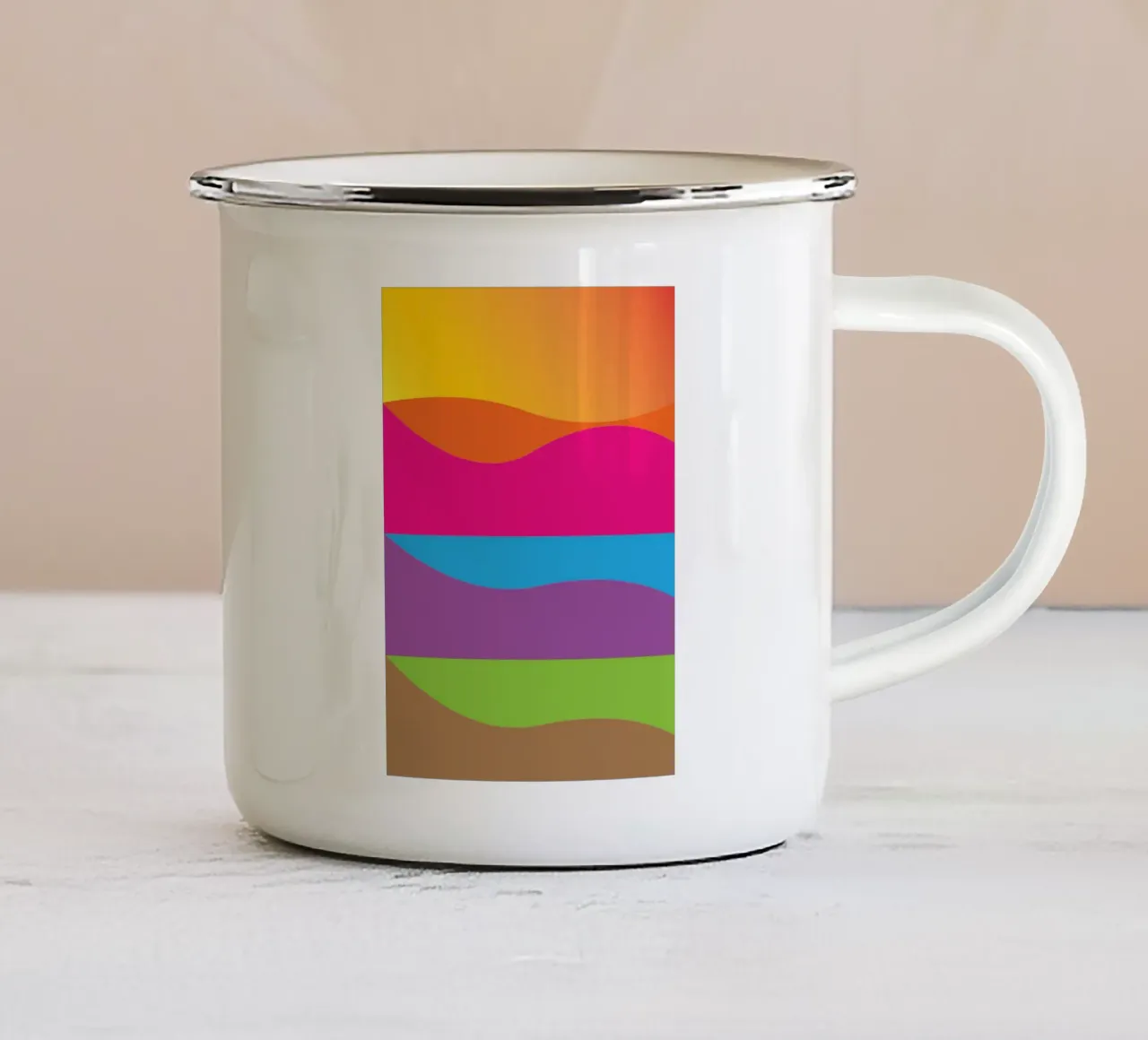 strati della terra colore vettoriale tazza in smalto da Plumpz