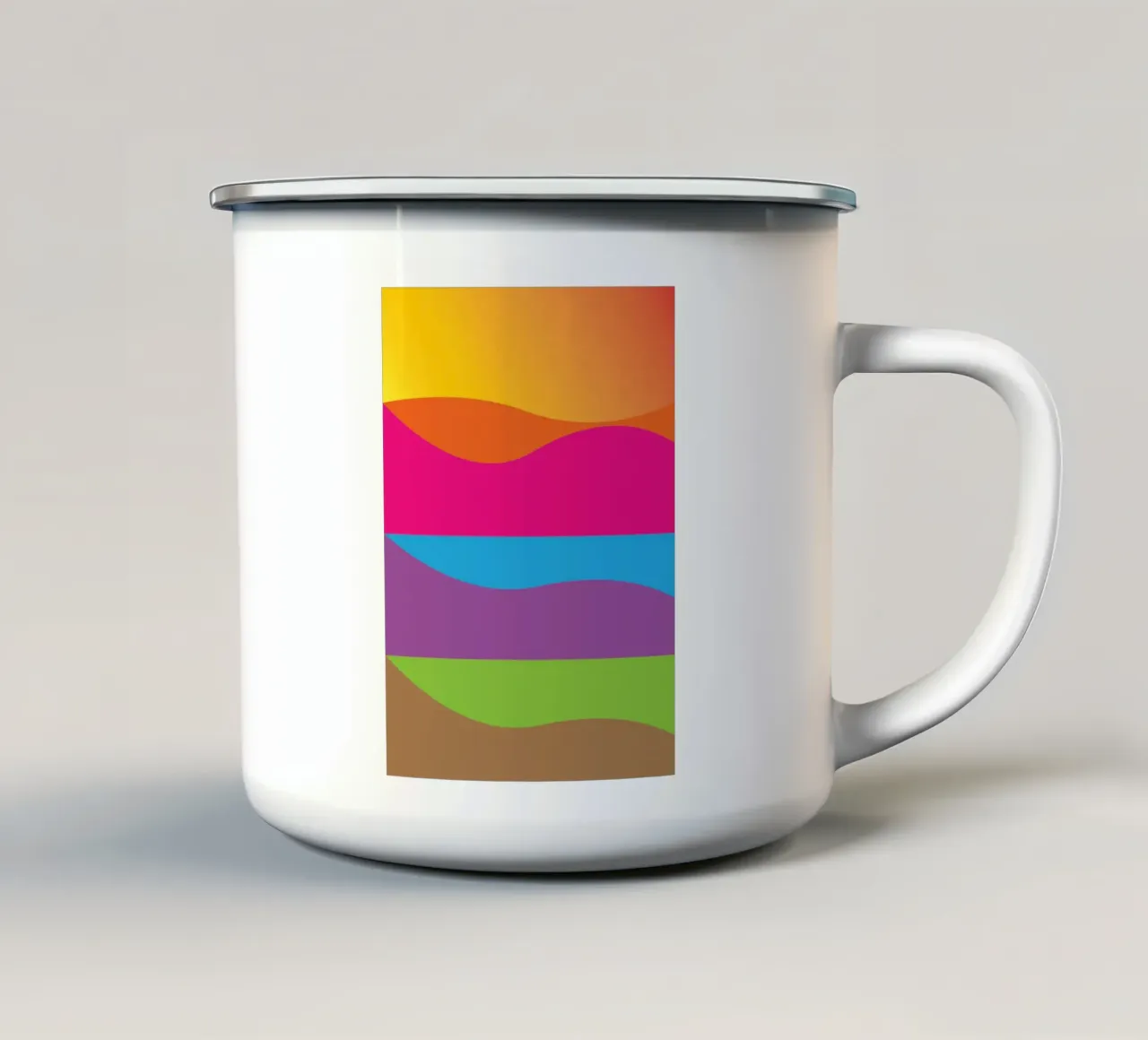 strati della terra colore vettoriale tazza in smalto da Plumpz