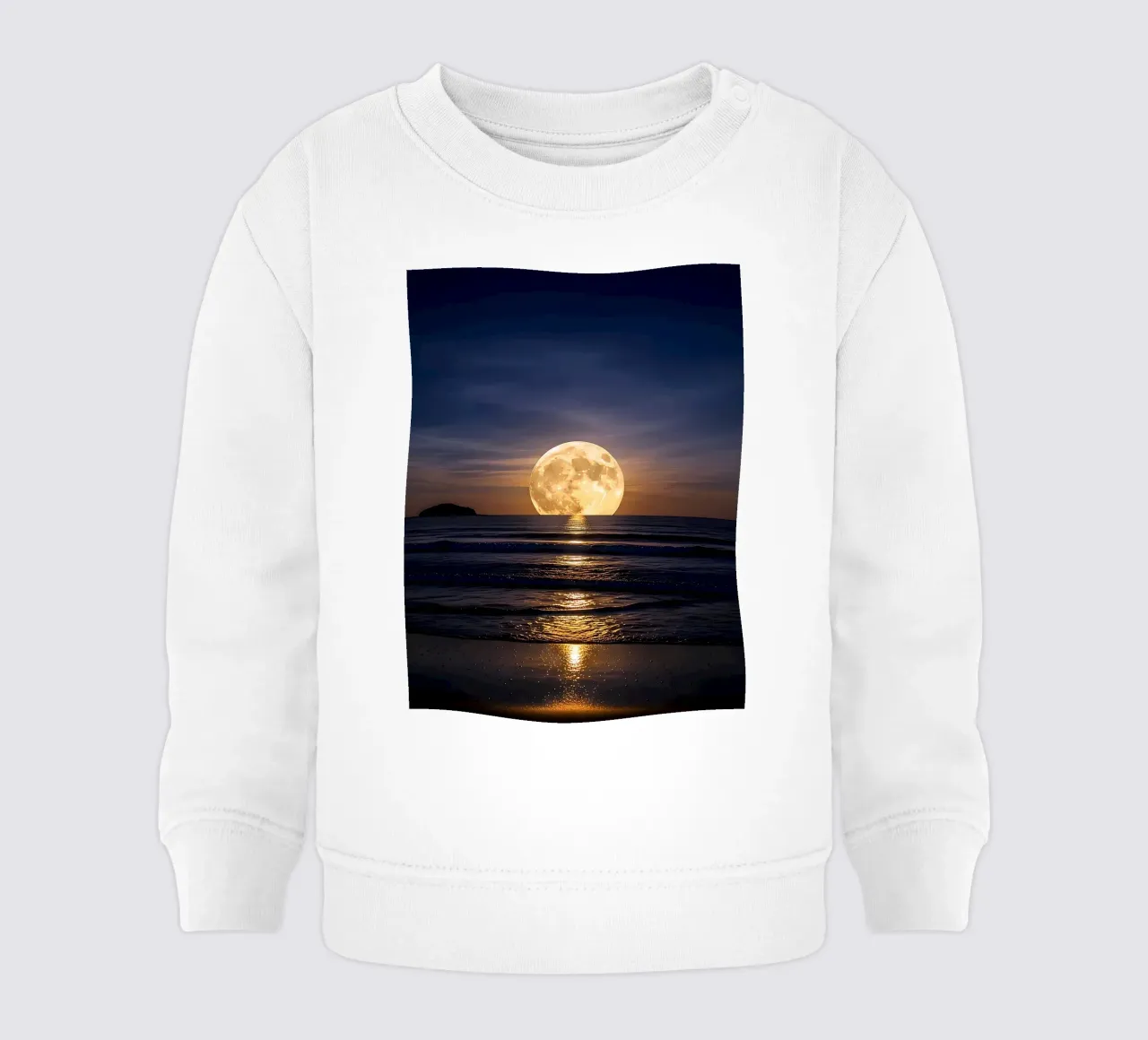Luna piena sull'oceano di notte felpa neonato da ShopByHaru