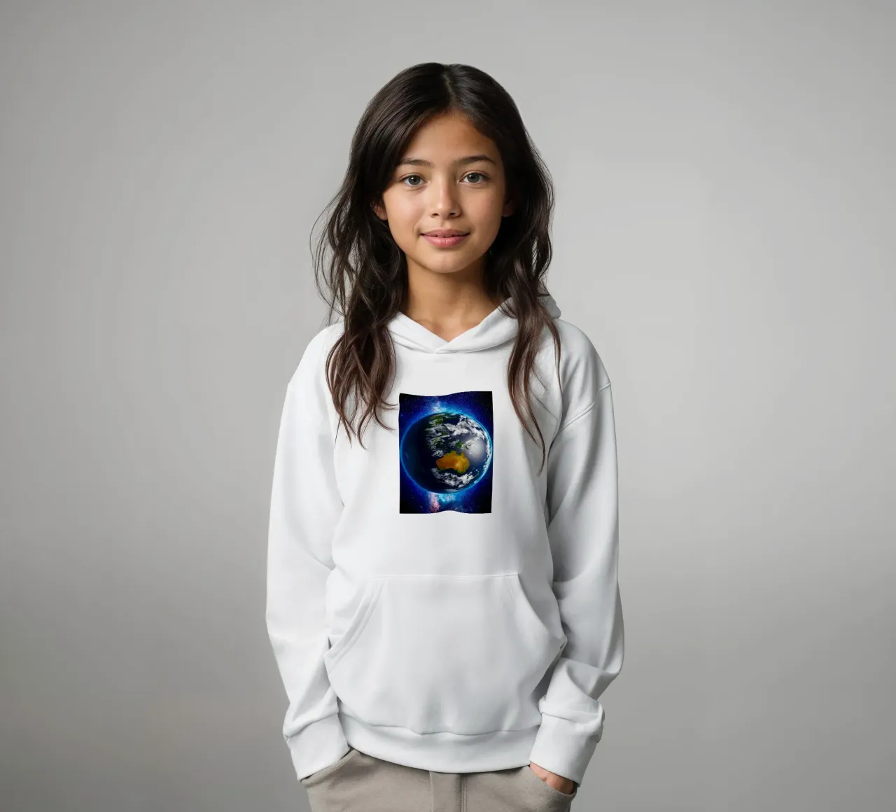 La Terre vue de l'espace_ Vue de l'Australie sweat à capuche enfant de ShopByHaru