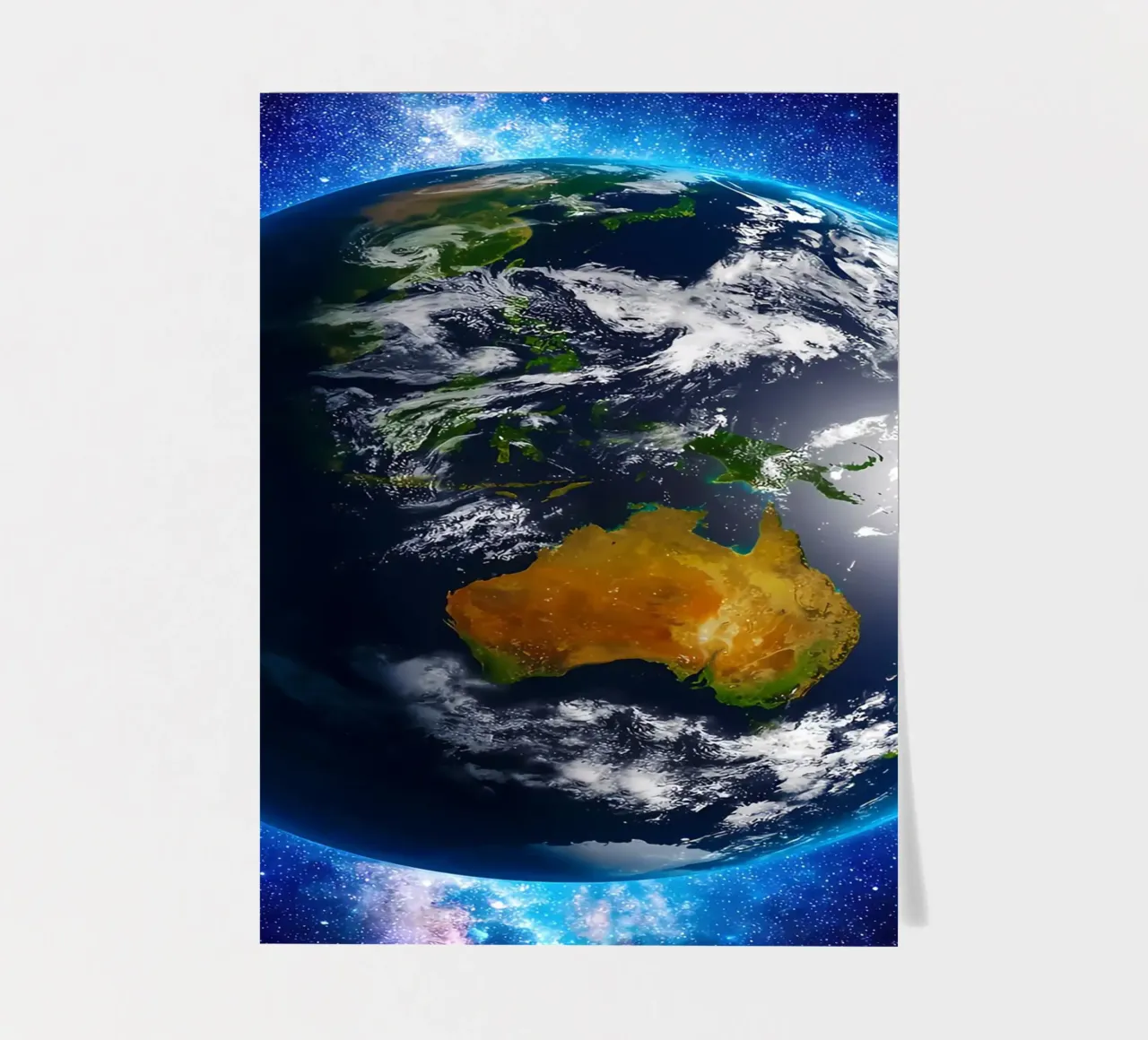 La Terre vue de l'espace_ Vue de l'Australie planche autocollant de ShopByHaru