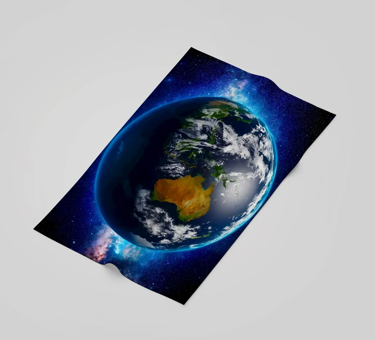 La Terre vue de l'espace_ Vue de l'Australie serviette de plage de ShopByHaru