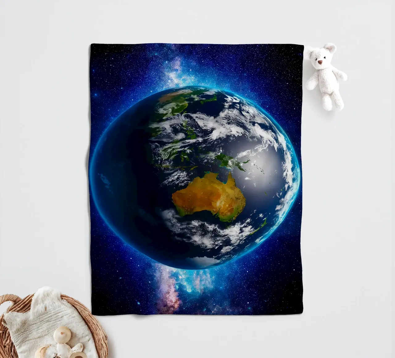 La Terre vue de l'espace_ Vue de l'Australie plaid polaire de ShopByHaru