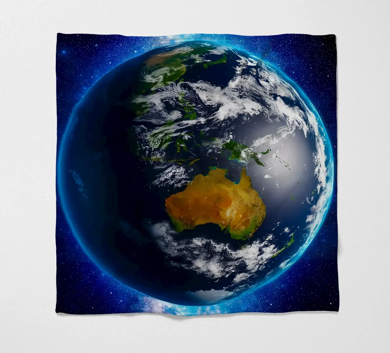 La Terre vue de l'espace_ Vue de l'Australie plaid polaire de ShopByHaru
