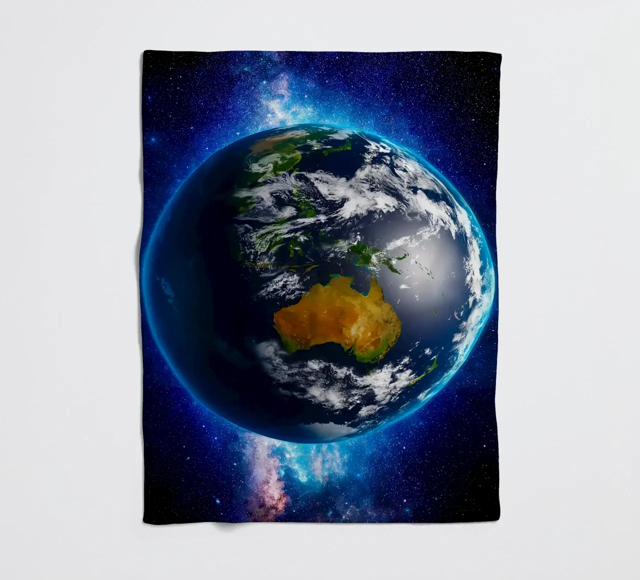 La Terre vue de l'espace_ Vue de l'Australie plaid polaire de ShopByHaru