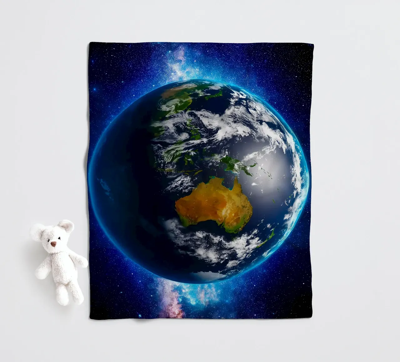 La Terre vue de l'espace_ Vue de l'Australie plaid polaire de ShopByHaru