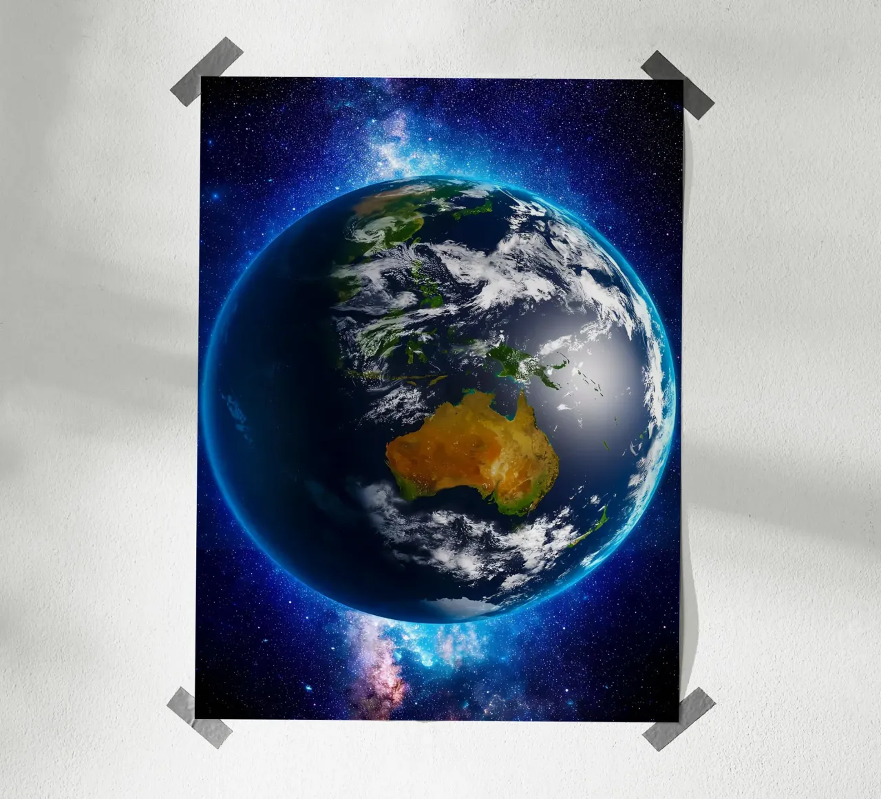 La Terre vue de l'espace_ Vue de l'Australie hahnemühle de ShopByHaru