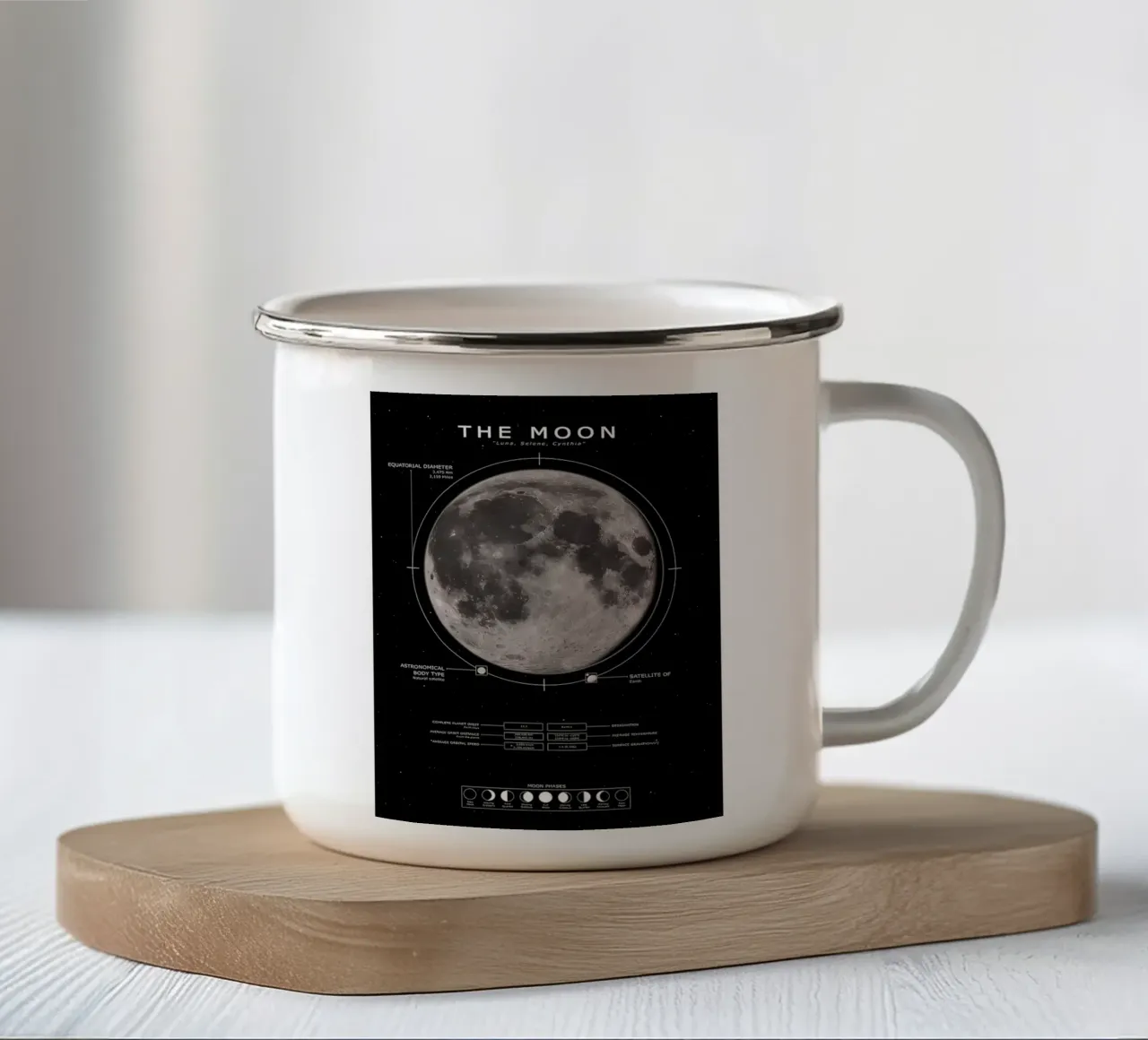 La Luna tazza in smalto da ShopByHaru