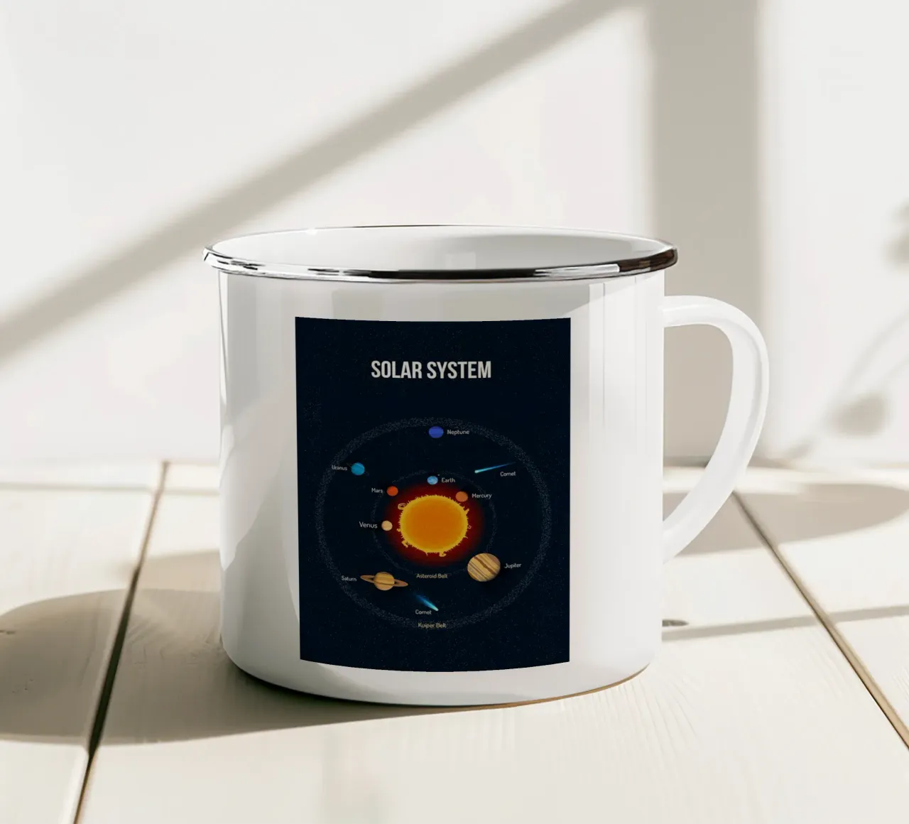 Diagramma del sistema solare tazza in smalto da ShopByHaru