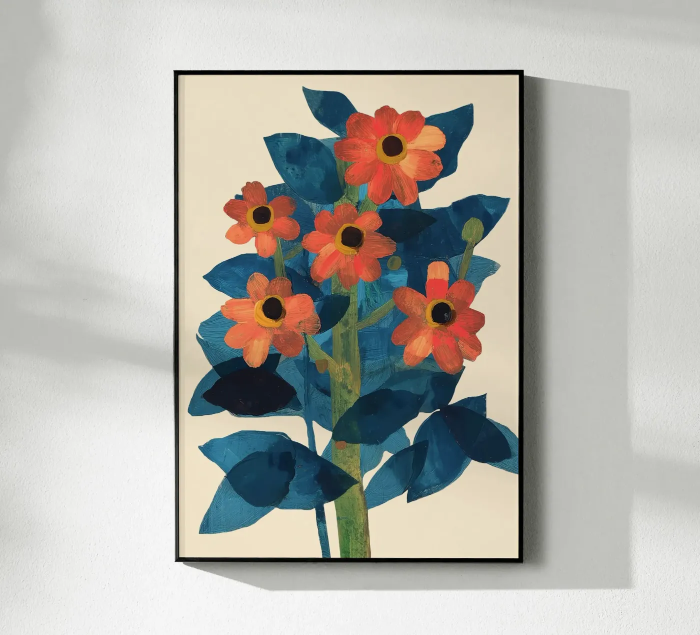 Mexican Sunflower Study acryl van Flow Line