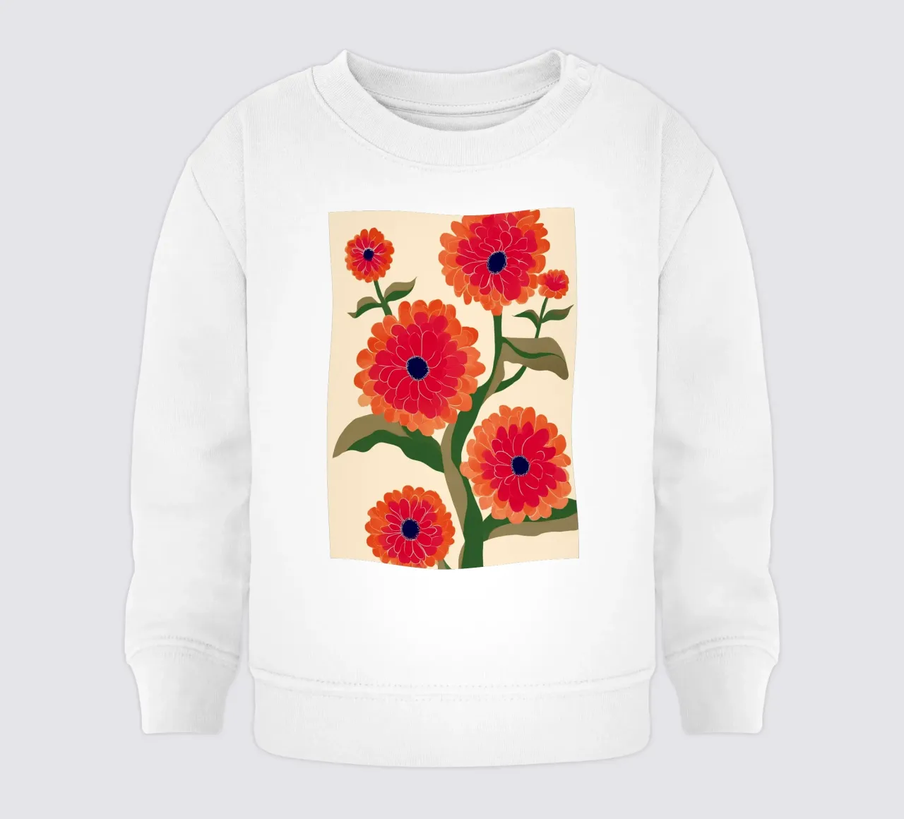 Red Zinnias felpa neonato da Flow Line
