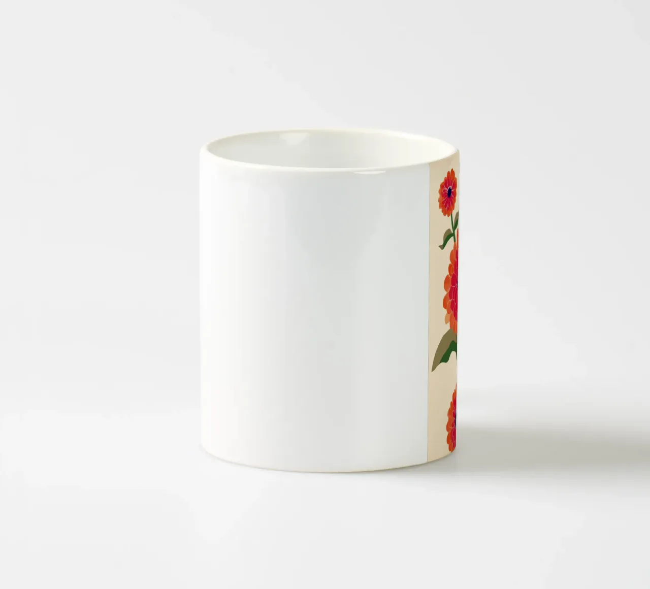 Red Zinnias tazza in ceramica da Flow Line