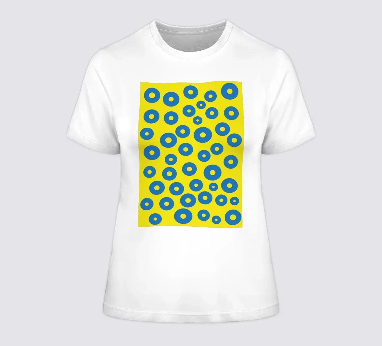 círculo rana huevo vector color camiseta de mujer de Plumpz
