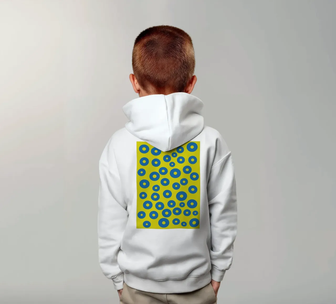 círculo rana huevo vector color sudadera con capucha para niño de Plumpz