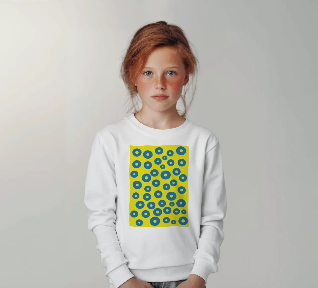 círculo rana huevo vector color sudadera para niño de Plumpz