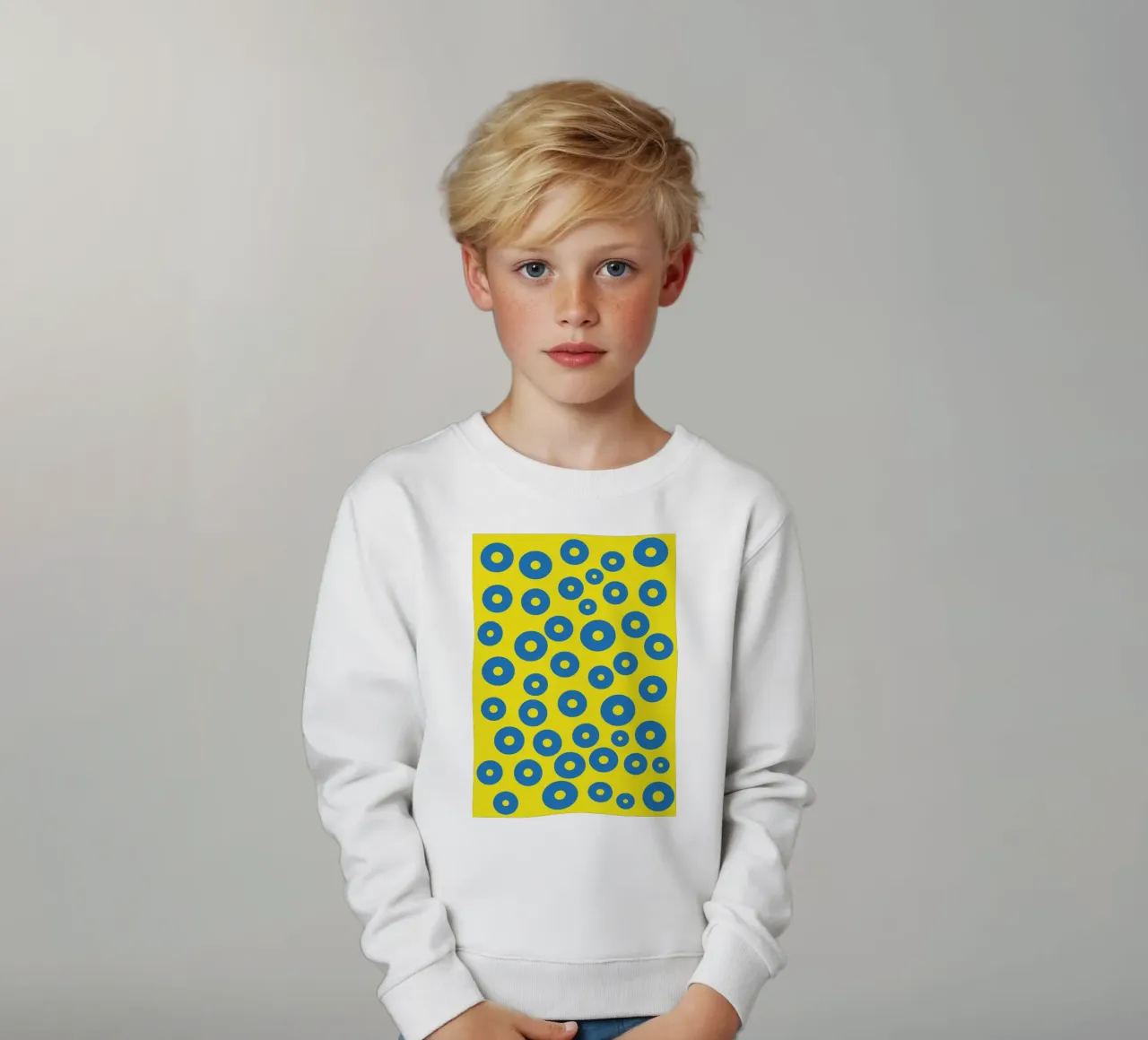 círculo rana huevo vector color sudadera para niño de Plumpz