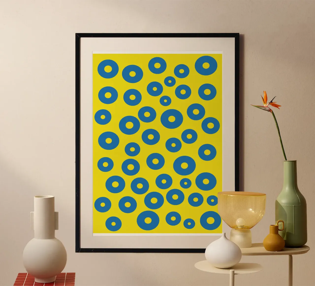 círculo rana huevo vector color poster de Plumpz