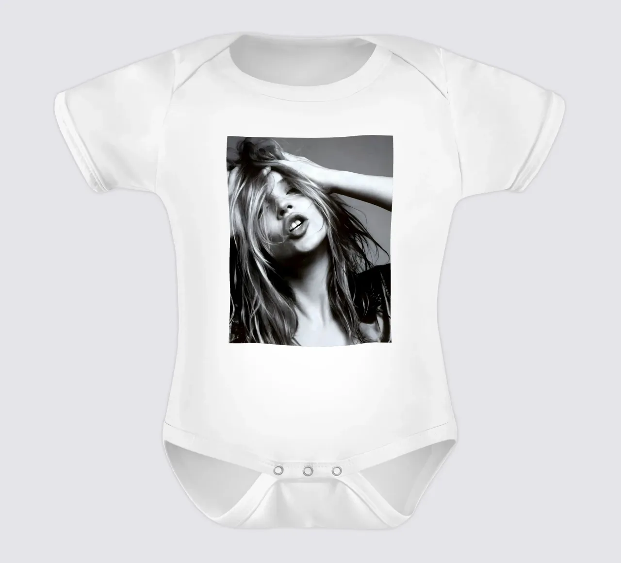 Kate Moss monocromatica body neonato maniche corte da vintage singer