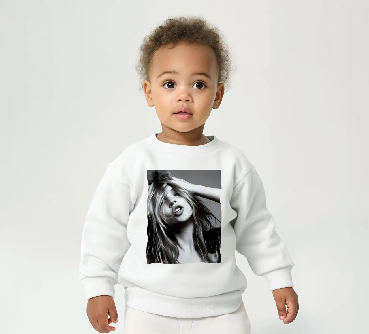 Kate Moss monocromatica felpa neonato da vintage singer