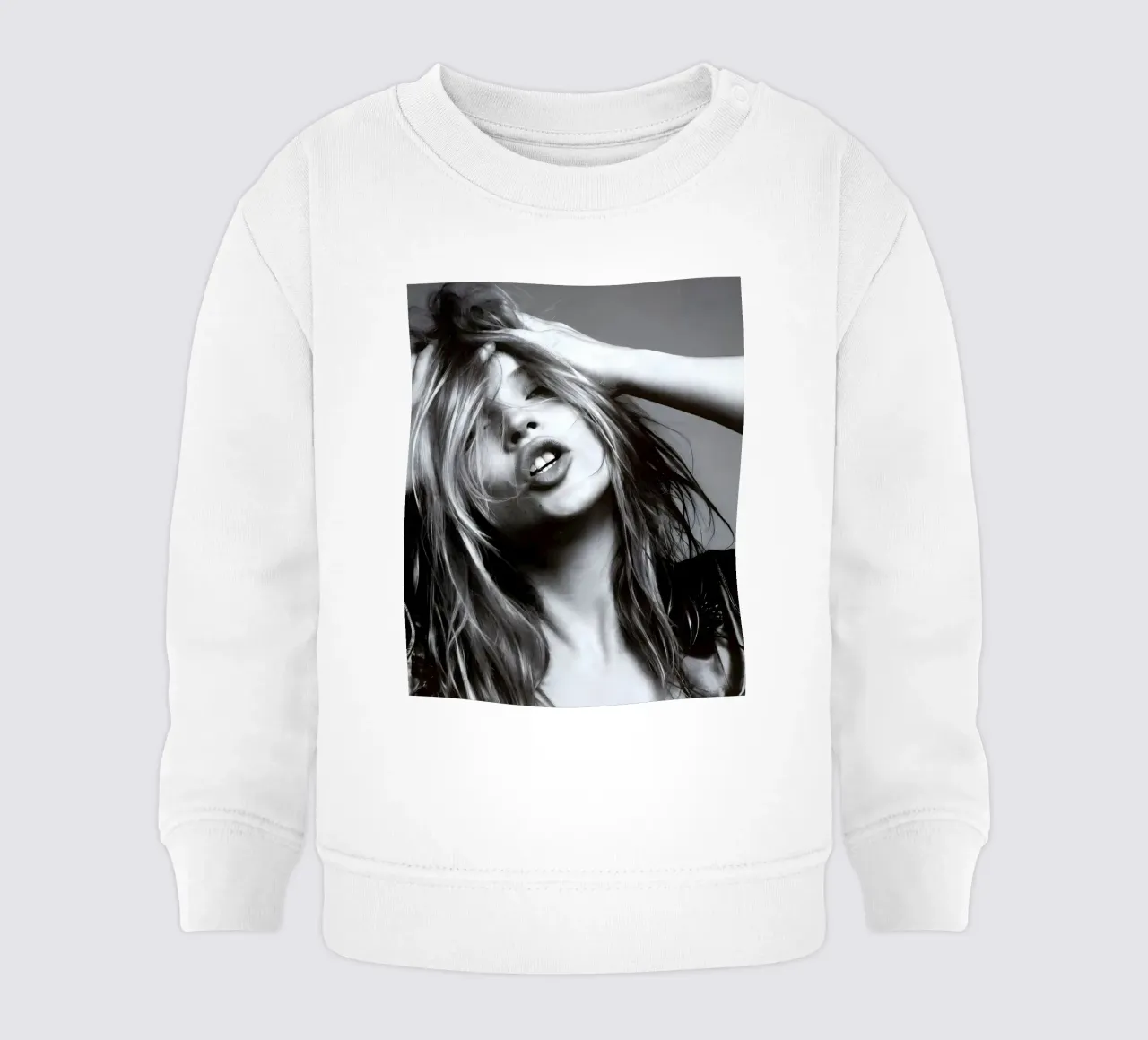 Kate Moss monocromatica felpa neonato da vintage singer