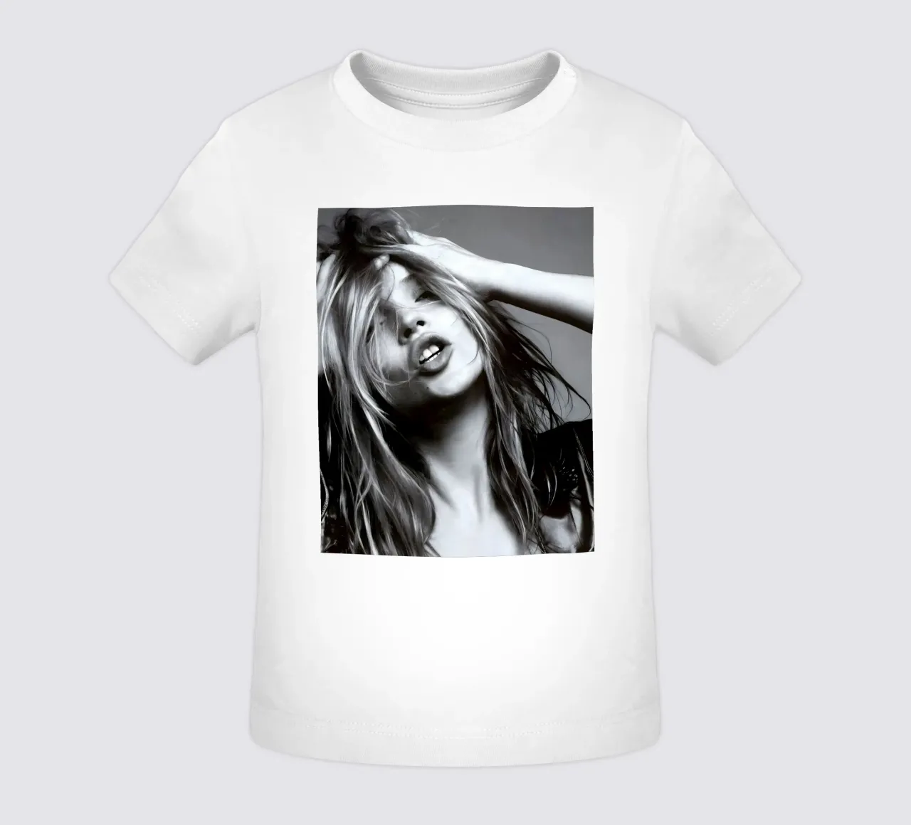 Kate Moss monocromatica maglietta neonato da vintage singer